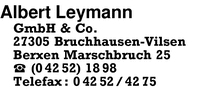 Leymann, Albert, GmbH & Co.