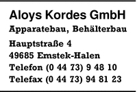 Kordes GmbH, Aloys