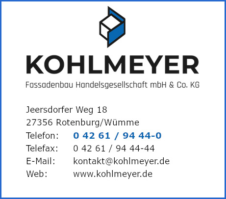 Kohlmeyer Fassadenbau- Handelsgesellschaft mbH & Co. KG