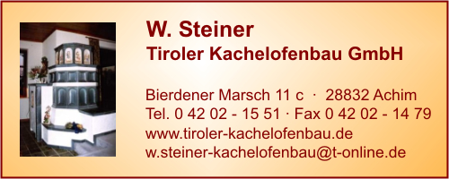 Steiner Tiroler Kachelofenbau GmbH, W.