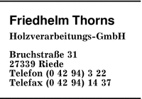 Thorns GmbH, Friedhelm