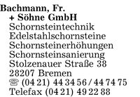 Bachmann + Shne GmbH, Fr.