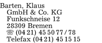 Barten GmbH & Co. KG, Klaus
