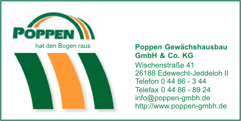 Poppen Gewchshausbau GmbH & Co. KG