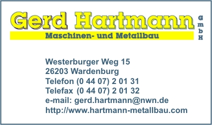 Hartmann Maschinen- und Metallbau GmbH, Gerd