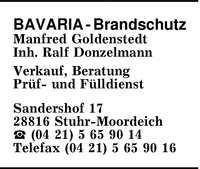 Bavaria-Brandschutz Manfred Goldenstedt Inh. Ralf Donzelmann