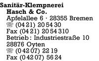 Sanitr-Klempnerei Hasch & Co.